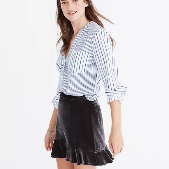 Madewell Velvet Ruffle Edge skirt - Picture 4 of 10
